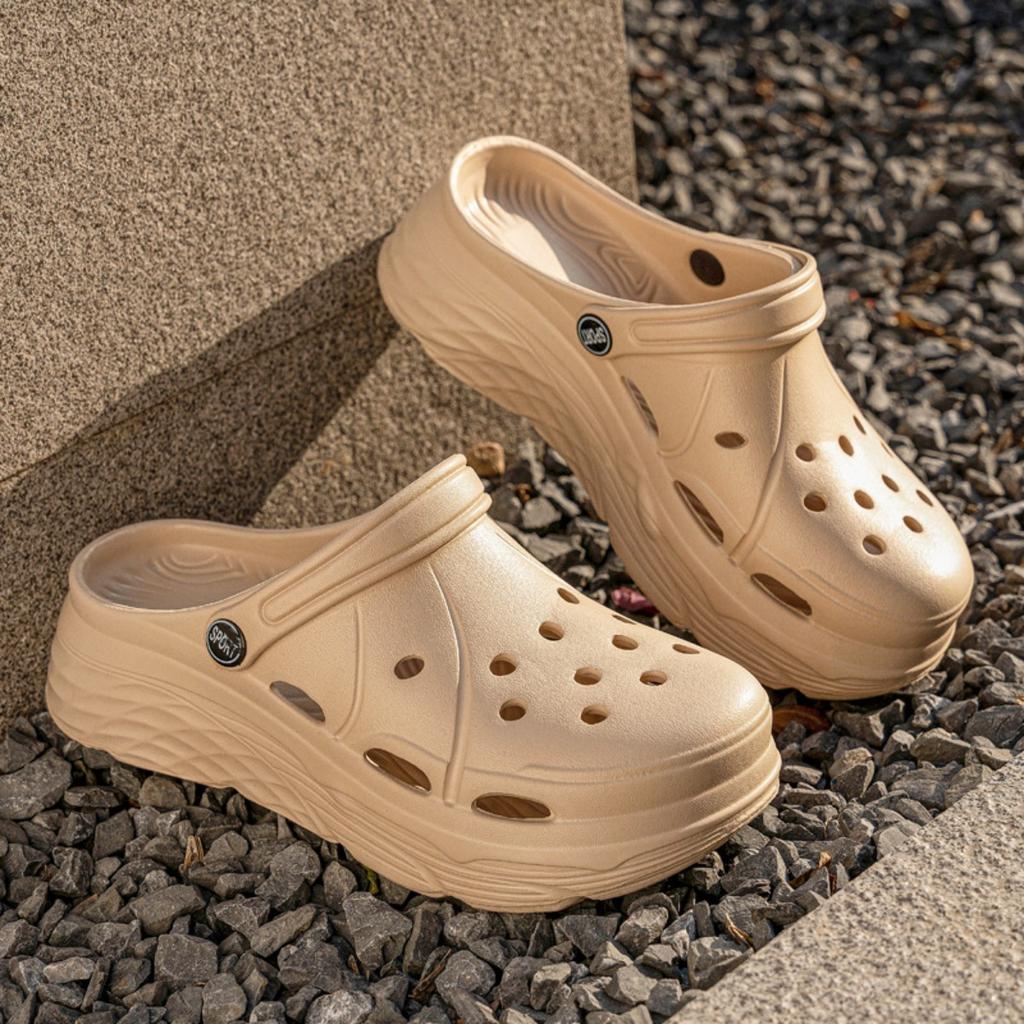 Women's Summer Slippers, Indoor Bathroom, Wear-resistant Couple, Outdoor, Perforated Shoes, Beach Shoes