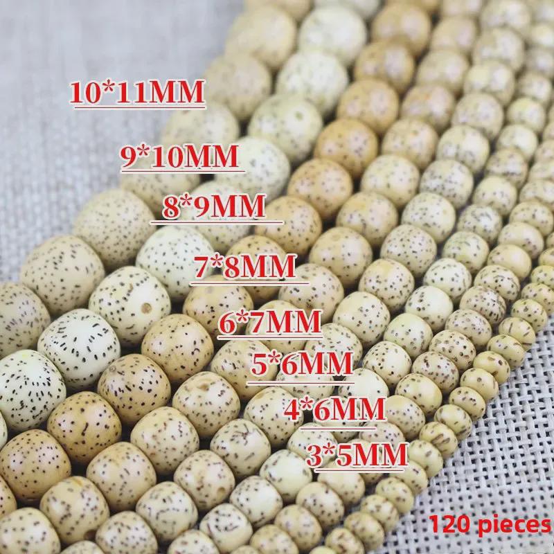 Golden Yellow Star Moon Bodhi Beads Bracelet - 108 Beads Rosary, Hainan Traditional Material