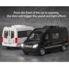 1/32 Scale Benz Sprinter MPV Diecast Car Model Toy, Pull Back Toy Vehicle with Sound and Light for Kids Toddler Boys Girls Gift Collection
