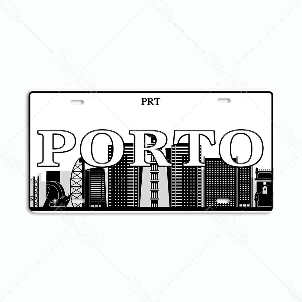 Винтажный плакат с номером автомобиля Испании/СИДНЕЯ Популярный город Бразилия Национальный флаг Ретро жестяные знаки Наклейки для домашнего декора