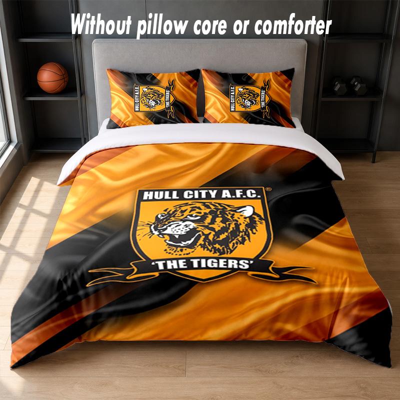 Hull FC Design Bed Bedding Set 1 Duvet Cover + 2 Pillowcases Soft Breathable Household Bed Linens