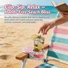 Universal Clip On Drink Holder Clamp Design Hanging Cup Rack For Beach Chair Desk Outdoor Portable Beverage Storage Accessory