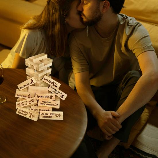 Набор блоков для свиданий «Башня» для взрослых. Набор сборных строительных блоков. Игра «Башня» для пар. Вечер свиданий.