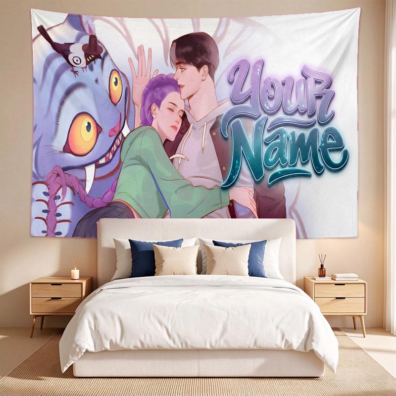 Rujinu (28) Custom Name Tapestry Wall Hanging Tapestry Wall Art Decor for Bedroom Living Room