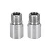 X AUTOHAUX Bicycle Pedal Extender Adapter Extended Pedal Spacer Left and Right with 14mm Thread for Pedal Bike MTB BMX Road Street Bicycle Silver Tone