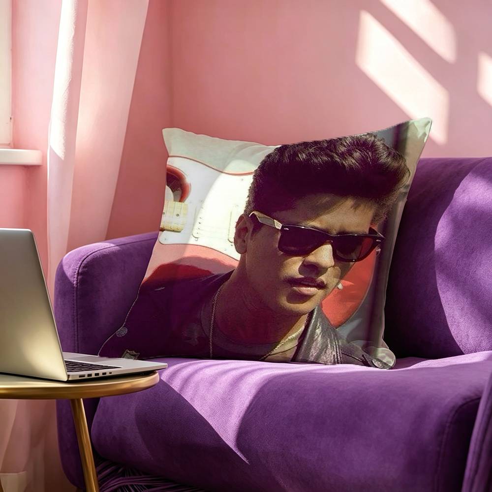 Singer BBruno MMars Square DoubleSided printed Pillow Case Bedroom Bedside Pillow Sofa Cushion Cover