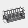 Kitchen Spice Storage Shelf with Drainage Rack, Installation Sink Organizer, Tap-Mounted Shelf for Home Kitchen Accessories