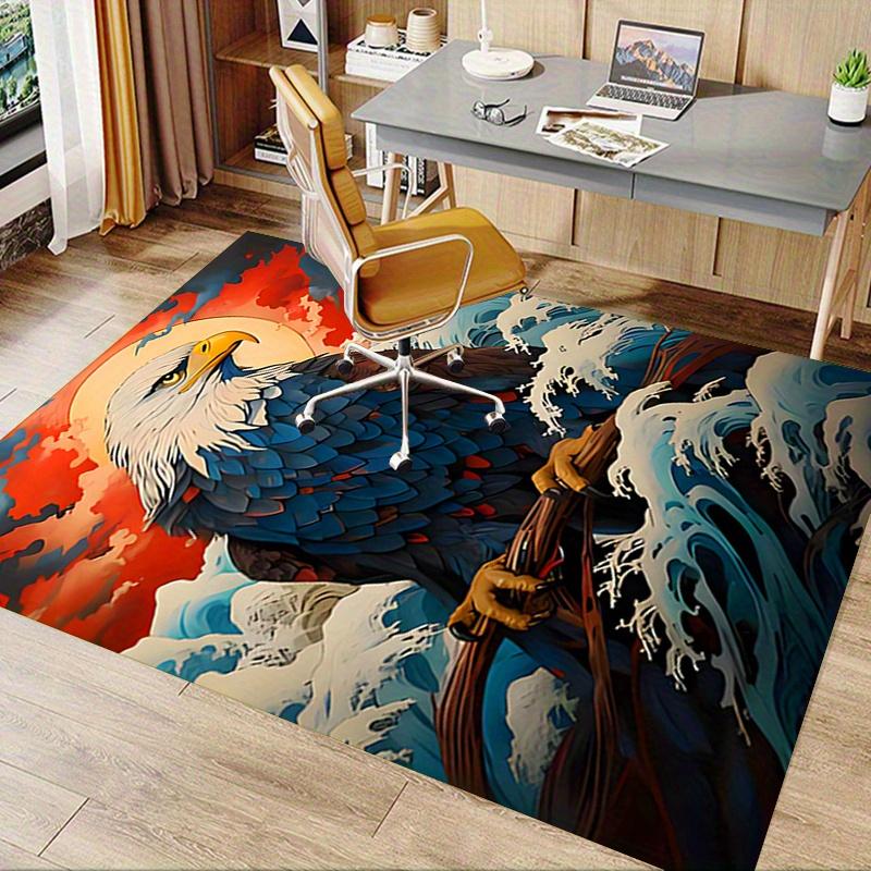 1pc. Eagle-Themed Outdoor Rug for Home Decor, Office Carpet Gift, Unique Nature Lover Present