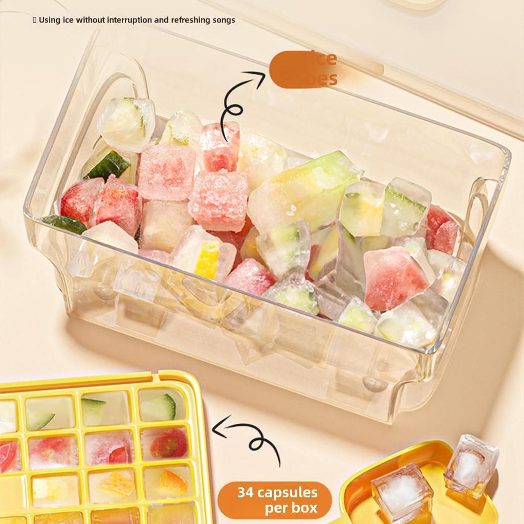 Форма для кубиков льда One-Press — легко извлекается, быстро замораживается, домашний контейнер для хранения льда.