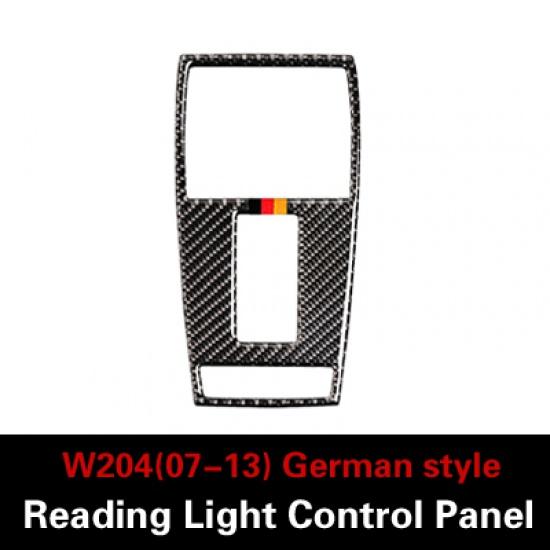 Углеродное волокно для Mercedes Benz CE Class W204 W212 Автомобильный светильник для чтения Панель управления Наклейка на рамку Авто Интерьер