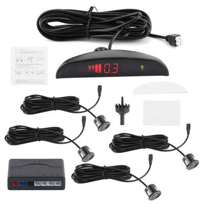 Парковочный радар-монитор DC 12 В, автоматический реверсивный детектор с 4 датчиками