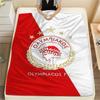 Olympiacos logo FlAannel Blanket, High quality Comfortable for All Seasons, Home Decor, Warmth and Comfort