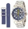 Часы-хронограф Seiko с темно-синим и официально модель SND379P Мужской ремешок в военном стиле, желтый, распространяемый