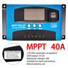 30/40/50/60/100A MPPT контроллер заряда солнечной батареи двойной USB ЖК-дисплей 12 В/24 В автоматический регулятор зарядного устройства панели солнечных батарей с нагрузкой