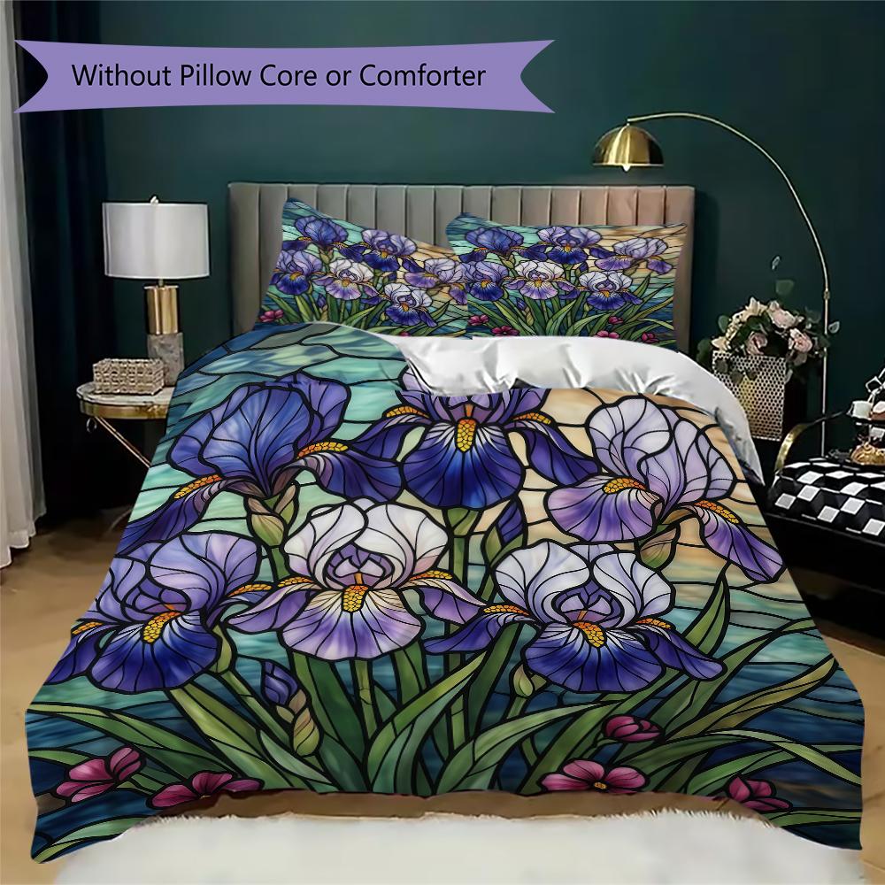 Exotic Vibrant Flora Pattern Bedding uilt Set uilt Cover Pillowcase Home Decoration Birthday Gift (1 * duvet cover + 2 * pillowcase without core)