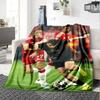 Bayern Munich Soccer Match Flannel Blanket, Football Players Competition Print Throw Blanket, Soft Warm Sofa Bed Blanket, Fan Home Gift