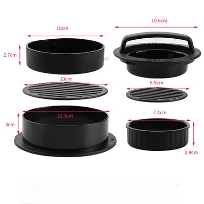 Пластиковый круглый пресс для пирожков, ручной пресс для гамбургеров с 100 шт., масляная бумага, форма для бургера, пресс для мяса, инструмент, кухонные гаджеты и инструменты