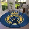 Al-Nassr FC Round Area Rug,Carpet Rug for Living Room Bedroom Sofa Playroom Decor,Non-slip Floor Mat