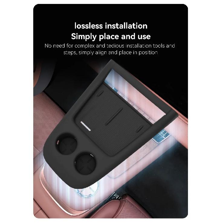 Custom Fit Silicone Wireless Charging Pad & Cup Holder Liner for 2026 Nissan NX8 Anti-Slip Dust-Proof Console Mat All-in-One
