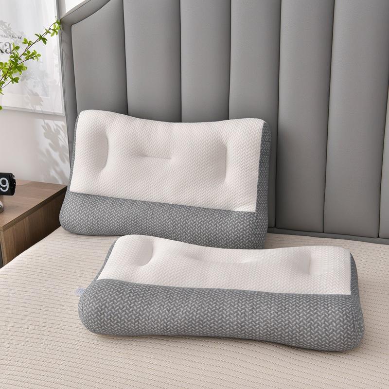Удобная подушка для шеи с защитой от натяжения, высокоплотная трикотажная шелковая подушка с перьями, эргономичная одинарная подушка для шеи