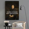 Funny Quote Art Poster Silence Is Golden Duct Tape Is Silver Quote Print Humorous Canvas Paintings Home Room Vintage Art Decor