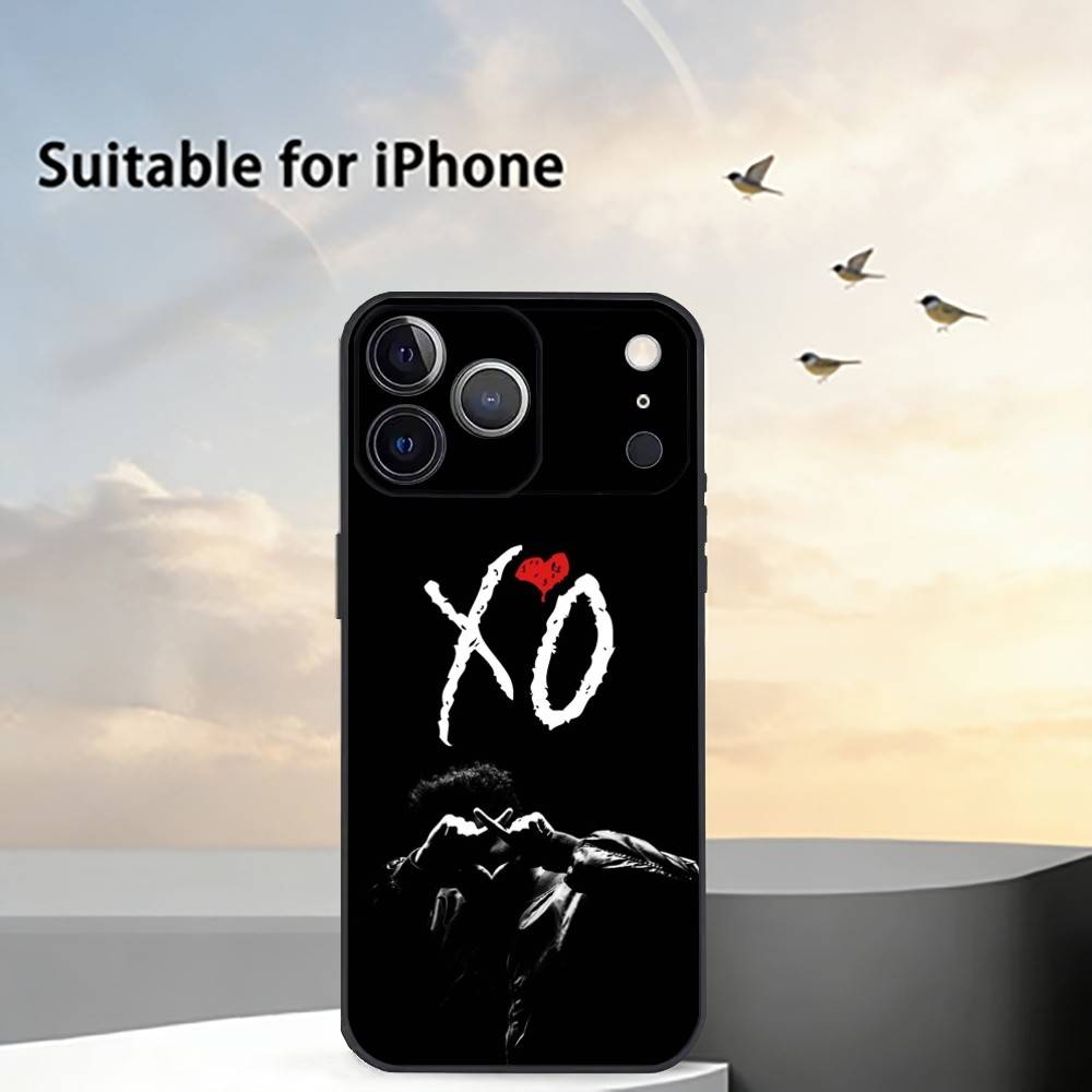Чехол для телефона W-Weeknd X-XO для iPhone 17,16,15,14,13,12,11 Plus,Pro Max,XS, Мягкий силиконовый черный чехол