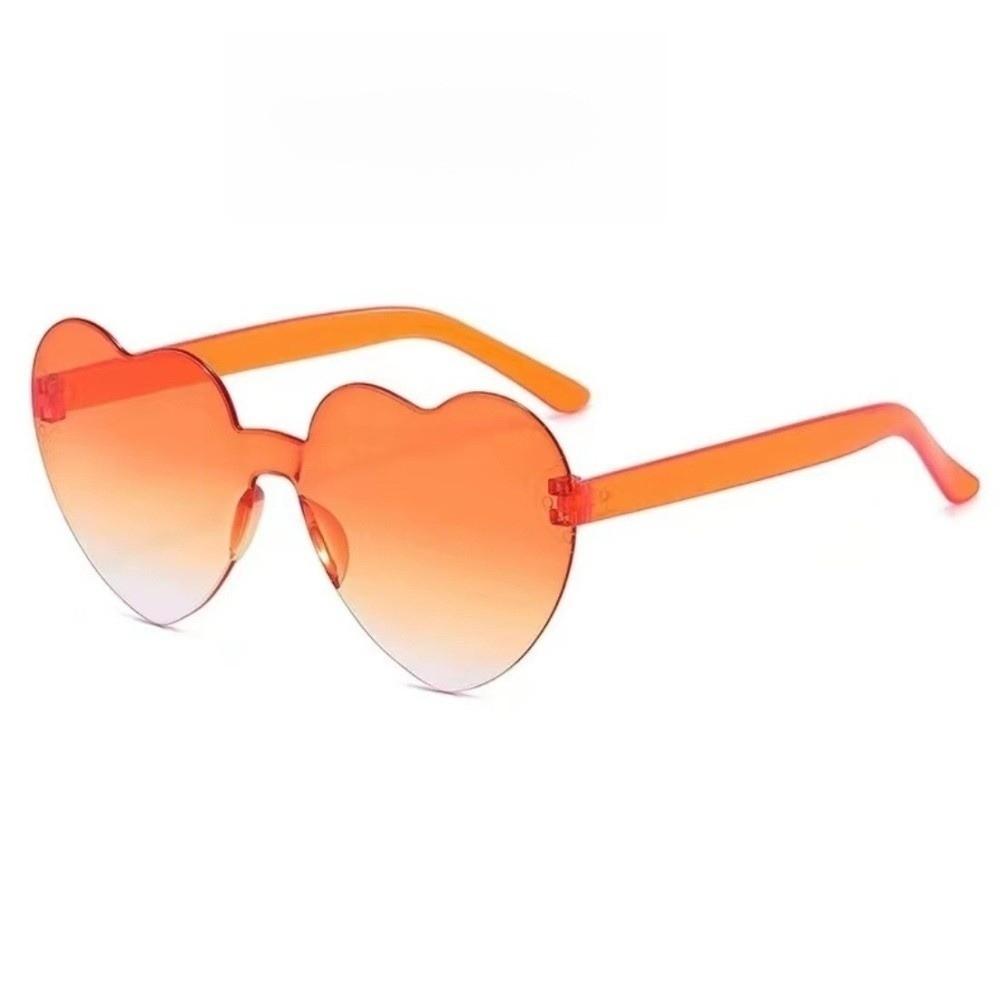 Trendy Love Heart Shape Sunglasses UV Protection Colorful Gradient Sunglasses Women