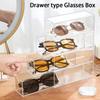 4 Layer Acrylic Glasses Storage Box Stackable Transparent Drawer Display Stand Makeup Sunglasses Storage Box Jewelry