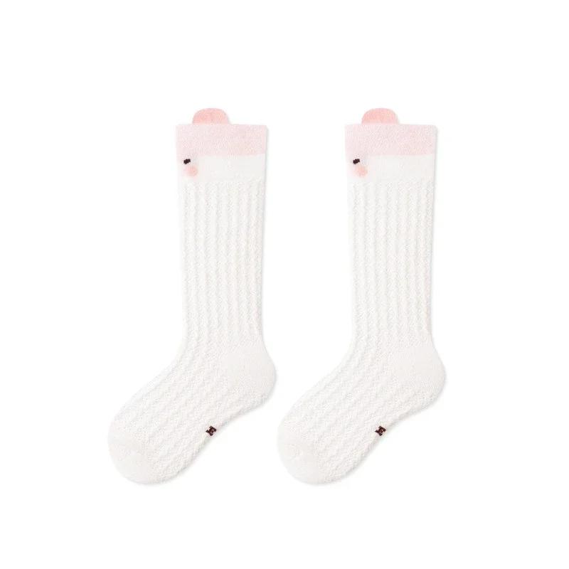 Весна Лето Дети Девочки Мальчики Дышащие Гольфы Хлопковые Сетчатые Длинные Носки Детская Одежда Малыши Мультяшные Чулки