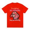Funny I Am Fighting My Demons And The Are Winning Rat Meme Tshirt Unisex Fashion Creative T Shirts Short Sleeve Oversized Tshirts