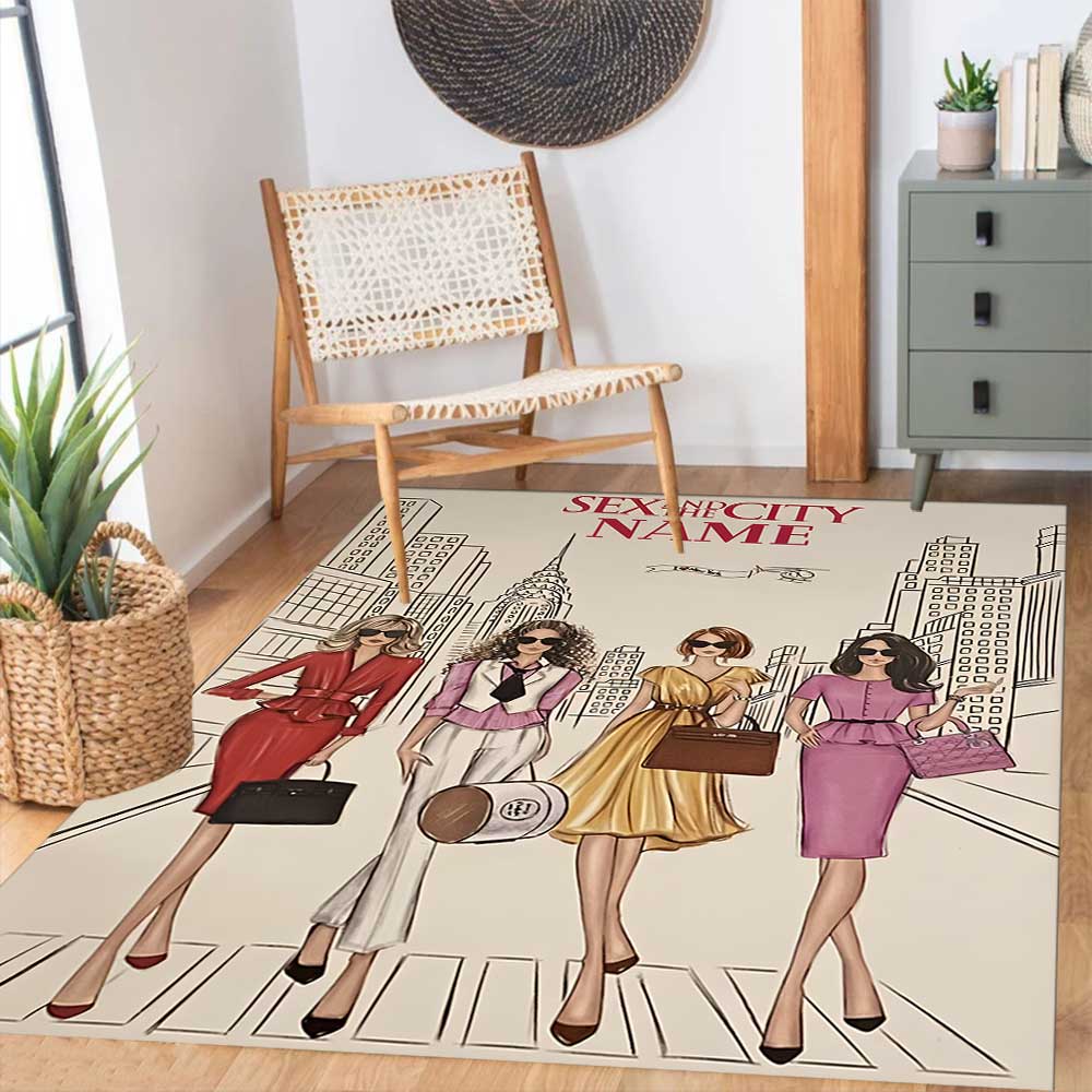 Warner Bros. Works (8) Customize your name rug, office chair cushion, home bedroom living room gift.