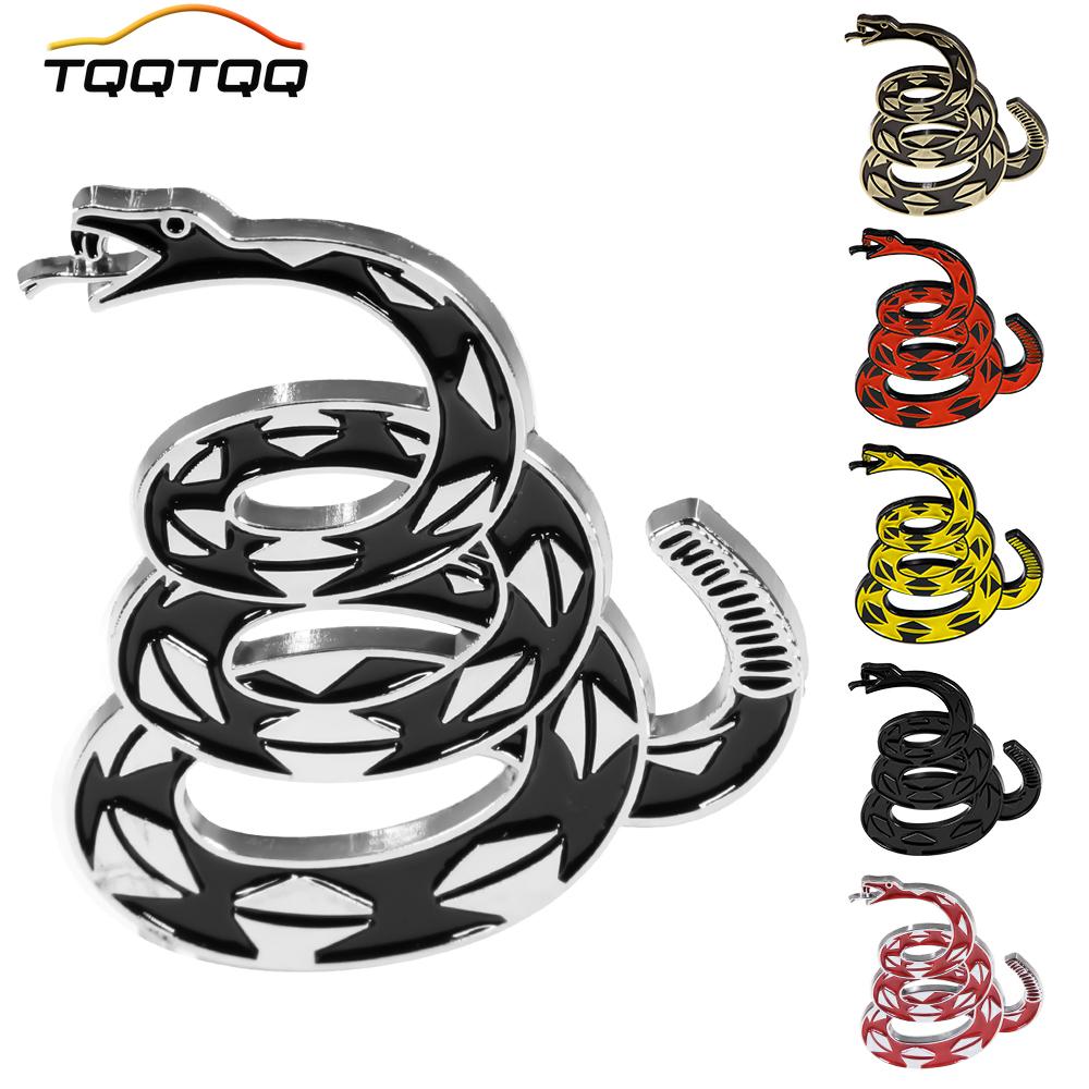 1Pc 3D Snake Badge Decal Dont Tread on Me Metal Car Sticker Gadsden Flag Auto Emblem for Automotive Truck SUV Motorcycle