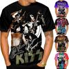 Мужская хип-хоп 3D принтованная цветная повседневная и удобная летняя модная футболка с короткими рукавами