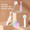 Gravitational Bouncy Cat Toy, Long Telescopic Rod, Self-entertaining Cat Toy, Catnip Fish Feather Pet Supplies