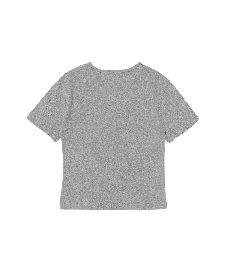 SEOUL APPAREL Укороченная футболка с коротким рукавом и логотипом-коробкой (Древесный уголь)