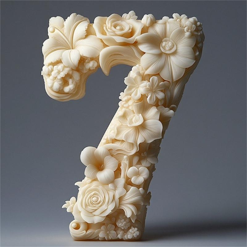 Силиконовые формы для свечей с цветами, силиконовые формы с цветами и цифрами для свечей, мыла, гипса, декора, эпоксидной смолы