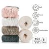 5 Pairs Winter Socks Thick Microfiber Mixed Colors Mid-tube US 6-10 Anti-slip High Elasticity Keep Warm Fluffy Sleep Socks