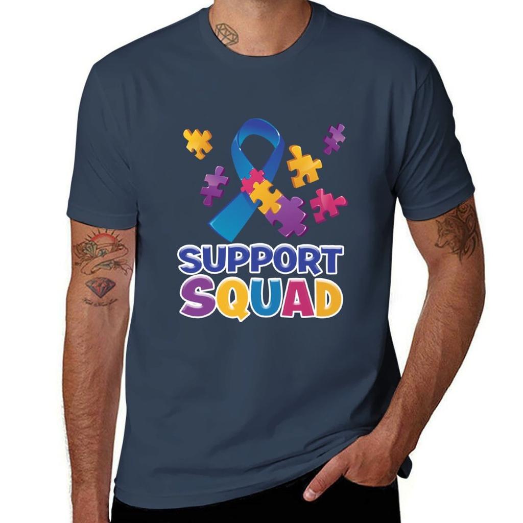 Support Squad Autism Awareness Shirt, Gift For Support Autism T-Shirt T Shirt Personalised T-Shirt