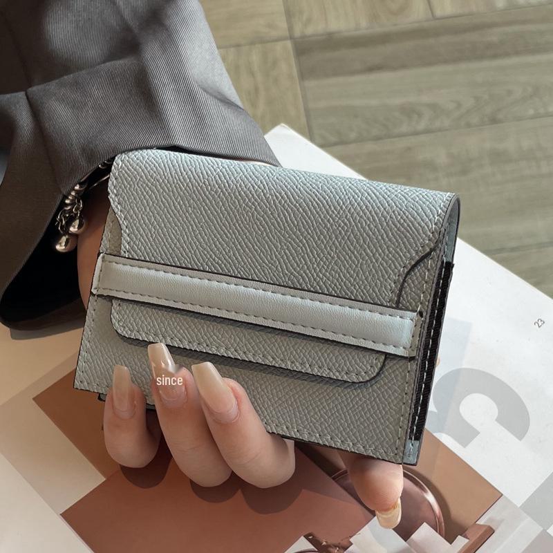 Женский держатель карт из натуральной кожи — большая вместимость, несколько отделений для карт, однотонный, стильный и компактный кошелек