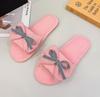 2024 Winter Women's Indoor Casual Slippers Bow Fluffy Shoes Cross Design Slippers Ladies Soft Warm Plush Slippers