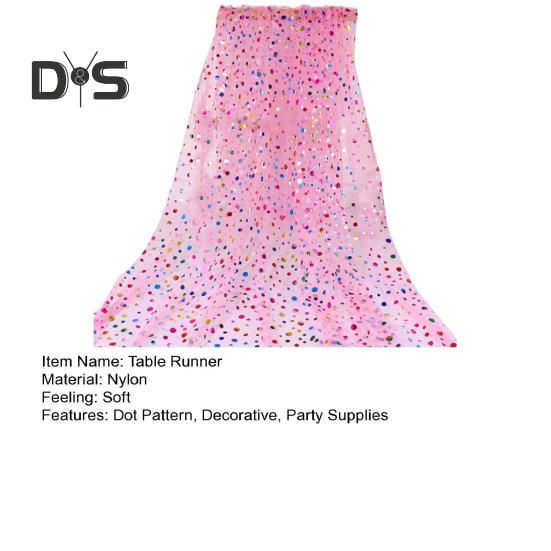 150 см цветная дорожка для стола в горошек из тюля, французская прозрачная круглая сетка в горошек, длинная прямоугольная сетка для свадебного душа, вечеринки, обеденного стола, кухонные принадлежности