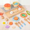 Деревянная Кухонная Игрушка Деревянная Посуда Наборы Еды Игрушка Ролевая Игра Образовательный Косплей Дошкольные Подарки для Детей Кухонные Аксессуары
