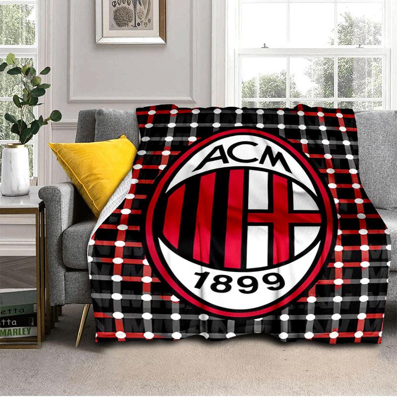 Milan Football club Printed Throws Blanket Soft Flannel Blankets for Couch Bed Gifts for Men Women Picnic blanket Christmas gifts