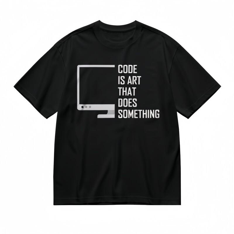 Men's Classic T-Shirt Computer Monitor Graphic with Inspirational Coding TextTee