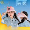 Children's Hat Solar Fan Hat Summer Girl Cartoon Gradient Space Sun Protection Hat Girl Outdoor Sun Hat