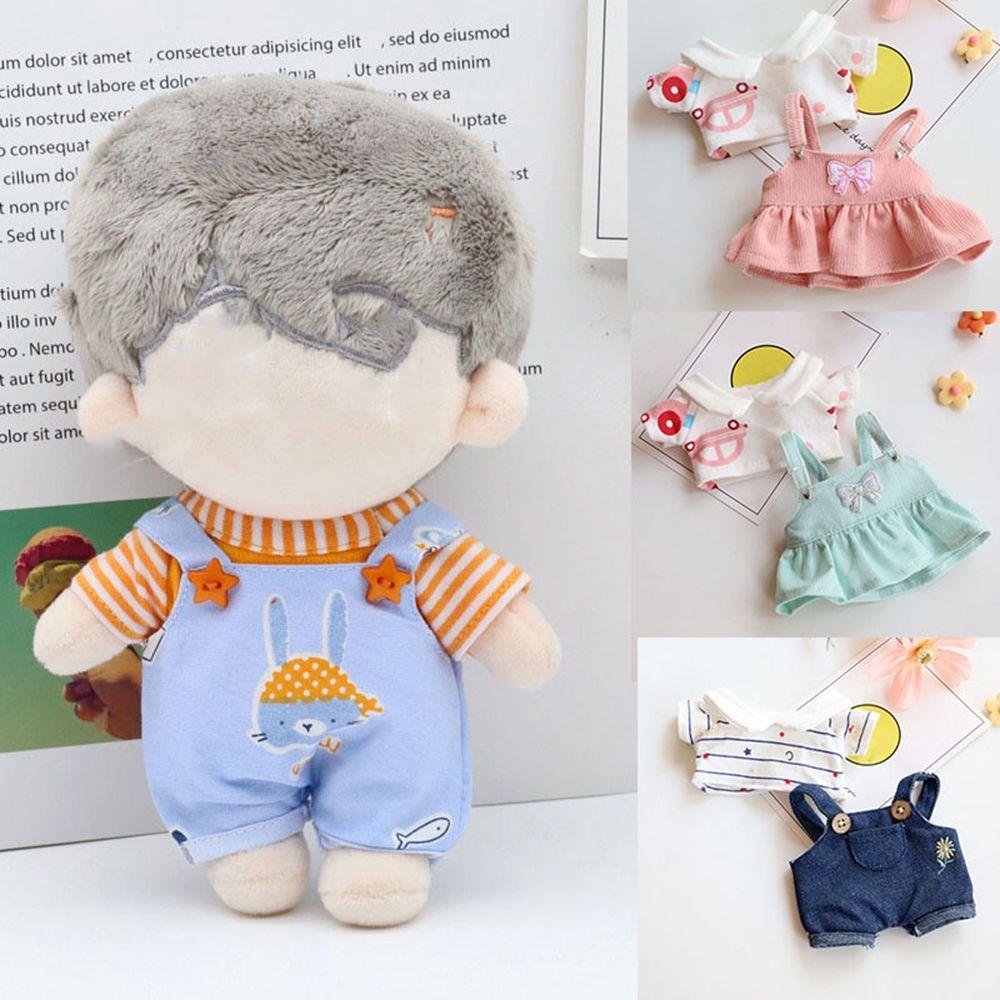 Casual Wears Overalls Fashion Cotton Pants 20cm Doll Trousers T-shirt Clothes 20cm Doll Clothes