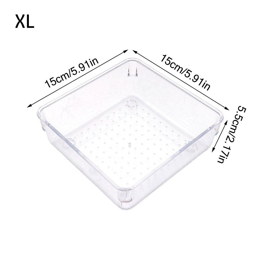 S/M/L/XL/XXL Настольный ящик для хранения Прозрачный органайзер для косметики Коробки Прочный органайзер для хранения