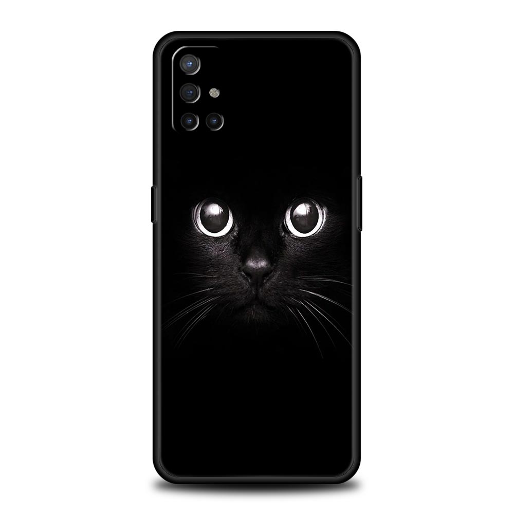 Чехол для телефона для OnePlus 12 11 10 9 Pro 9T 12R 10R 9R 9RT 10T 8T 8 7 6T 7T Nord 2T CE 2 5G N200 N10 N100 Черный кот