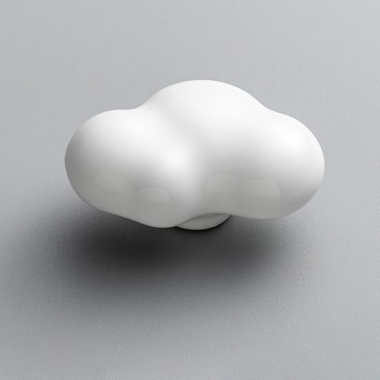 Ручка шкафа Ручка выдвижного ящика Гладкая поверхность Простая установка Керамическая ручка для шкафа в форме облака