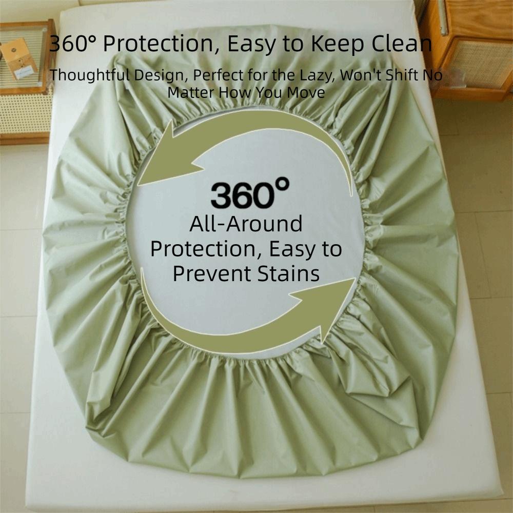 Skin-friendly Solid Color Mattress Cover Non-slip Urinary Barrier Bed Sheet Night Sleep